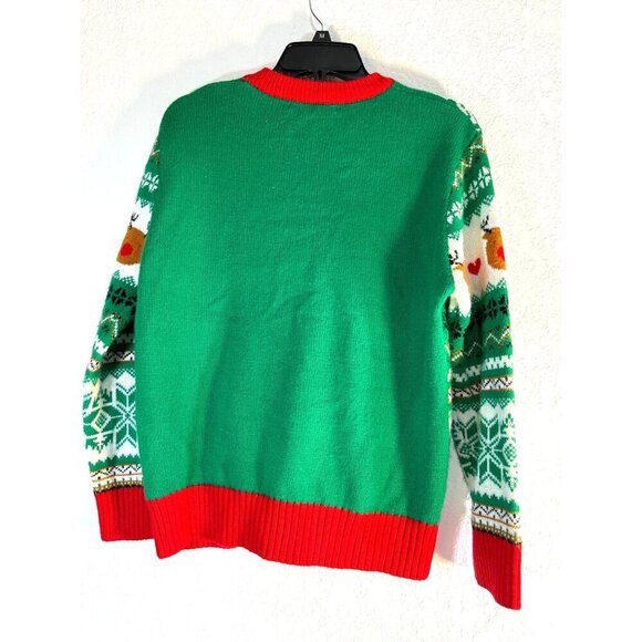 Simpler Womens Sweater Christmas Top Red/Green Multicolored Size M - Picture 2 of 5